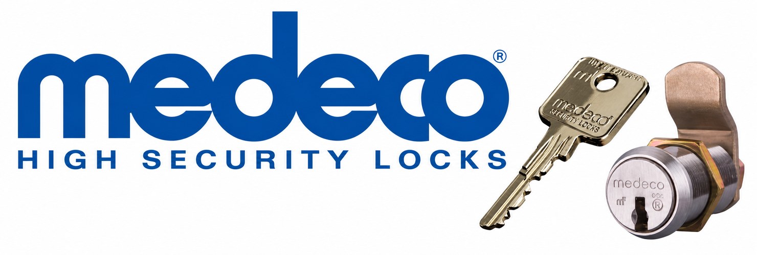 Medeco high security lock cylinder with a restricted Medeco key